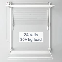Foxydry Tower Wasdroger - 3 Opvouwbare Roosters - 33m Draad - 30kg - Wit - 128x52x137cm — thumbnail 2