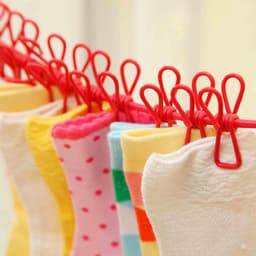 Intrekbare Waslijn - Kledinglijn Draagbaar - Kleding Drogen - Met 12 Wasknijpers - 2 meter - Roze — thumbnail 3