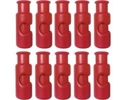 Broodzakklemmen - Voedselverzegeling Opslagclips - Zakken Sluiten - Voedselveilig ABS Plastic - 10 stuks - Rood