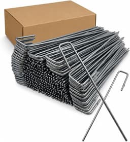 Grondankers - U-vorm pennen - Tuin verstevigen - Extra lange staaldraad - 100 stuks 40 cm - Metaal — thumbnail 1