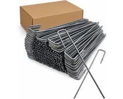 Grondankers - U-vorm pennen - Tuin verstevigen - Extra lange staaldraad - 100 stuks 40 cm - Metaal
