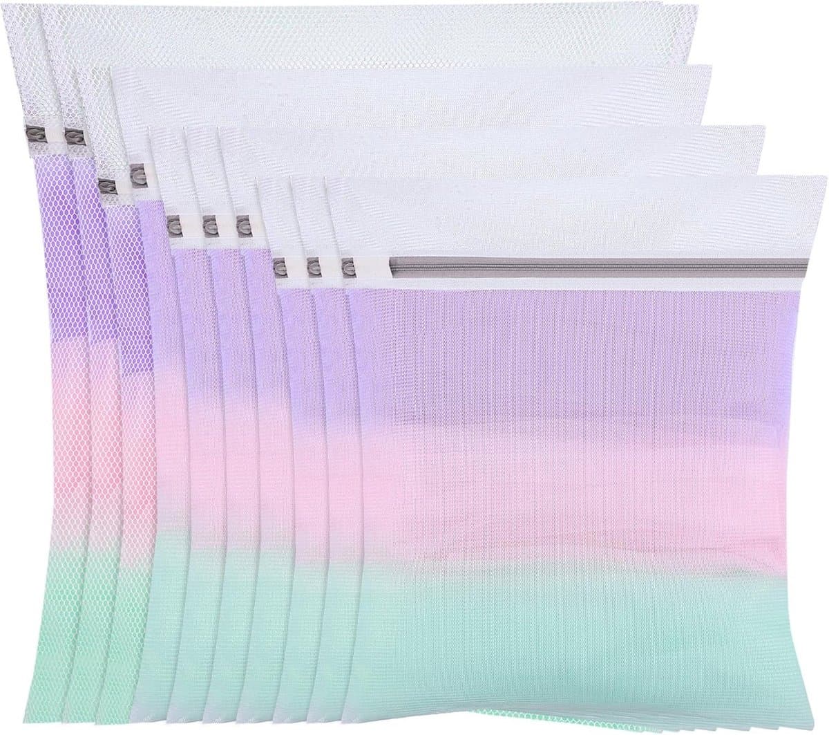 Wasnet voor wasmachine - 10 stuks waszak met ritssluiting in 4 maten voor overhemden, truien, jeans en babykleding — afbeelding 1