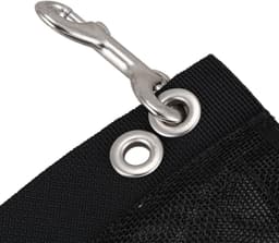 Opbergzak - Mesh Pouch - Duikuitrusting Opslag - Met Snap Haken - 230 Gram - Zwart — thumbnail 2
