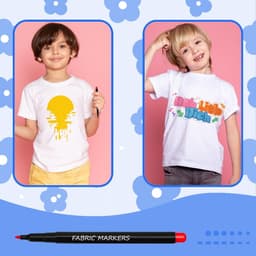 40 textielstiften – wasmachinebestendig en permanent voor T-shirts, stoffen tassen, schoenen en meer – niet giftig, ideaal voor kinderen en volwassenen — thumbnail 5