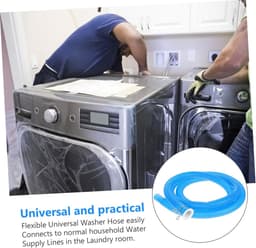Afvoerslang Wasmachine - Waterinlaat Slang - Afvoeren Water - Versterkt Flexibel Materiaal - 160 Centimeter - Blauw — thumbnail 5