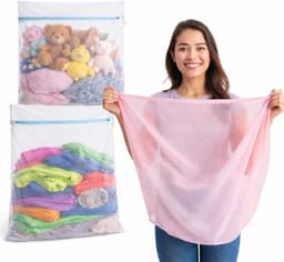 Thijox - 2 x XXL Premium Wasnet 60 x 90 cm, Grote Waszak met Ritssluiting, Ideaal voor Wasmachine, Diverse Maten, Duurzaam en Betrouwbaar, Voor Kledin — thumbnail 1