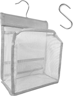 Hanging Bag voor Kledingknijpers, Squeegee en Doucheaccessoires - Ideaal voor Wasruimte, Badkamer en Balkon - Grijs, Handig en Ruimtebesparend — thumbnail 1