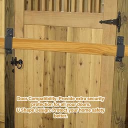 Dailygoods- Deurbarricade Set van 2 - U-beugel Houder - Koolstofstaal - Eenvoudige Installatie - Voor Garage/Barn - Versterkt Deurbeveiliging - Deurbeschermer — thumbnail 2