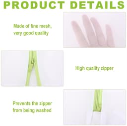 Dailygoods- Linnentas Set van 3 - Waszakken voor Wasgoed - Waszak Klein - Wastas Multifunctioneel - Wasnet voor Kleding - Hoogwaardig Mesh — thumbnail 4