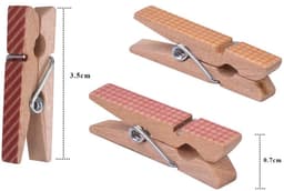 Dailygoods- Wasknijpers 50 Stuks - Mini Houten Wasknijpers - Gekleurde Wasknijpers - Kleine Wasknijpers - Voor Knutselen - 3,5 cm Grootte - Houten Clips — thumbnail 4