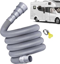 Afvalwaterslang Camper - Vuilwaterslang Caravan - Reizen en Kamperen - Verstelbare Lengte - 3 tot 5 Meter - Multicolor — thumbnail 1