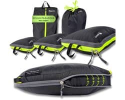Dailygoods- Compressiekubussen 5-delig - Schoenentas - Waszak - Waterafstotend - Duurzaam - Ruimtebesparend - Opbergkubussen