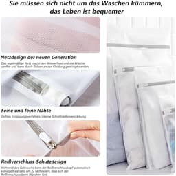 Dailygoods- Waszak Groot - Waszakjes met Rits - Wasnet voor Wasmachine - Waszakken voor Wasgoed - Waszakje voor Kleding - Duurzaam Polyester 40x50/50x60 cm — thumbnail 4