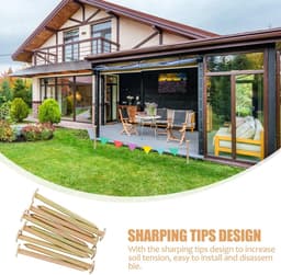 SnelShoppen - 10 Stuks Grondpinnen, Tuin Heggeninvoegen, Bodemmarkeerders, Gereedschap, Verankering, Landschapspen, Gegalvaniseerd, Houten Paal, Meetp — thumbnail 5