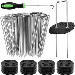 Dailygoods- Grondankers 50 Stuks - Haringen Onkruiddoek - Sluitringen - Roestvrij Staal - Herbruikbaar - Geschikt voor Tuin - Tuinankers — thumbnail 2