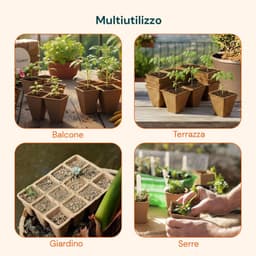 - Set van 120 biologisch afbreekbare plantenpotten van natuurlijk turf voor broeibed en tuin, directe verplanting, gezonde wortelgroei, milieuvriendelijk — thumbnail 2