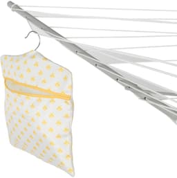 KL081575BEU7 ophangzak voor haringen, ophangbeugel voor aan de lijn, waslijn, opbergtas met haak, geschikt voor maximaal 50 kledingclips, 33 x 30 cm, Busy Bee Design — thumbnail 4