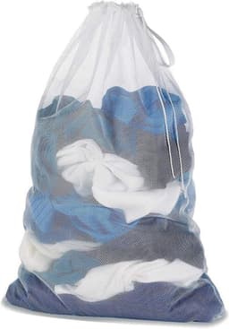 SnelShoppen - 4 Stuks DoGeek Mesh Waszakken met Trekkoord 60x90cm - Herbruikbare Waszakken voor Wasmachine - Ideaal voor Delicates, Sokken, Tights, Ba — thumbnail 4