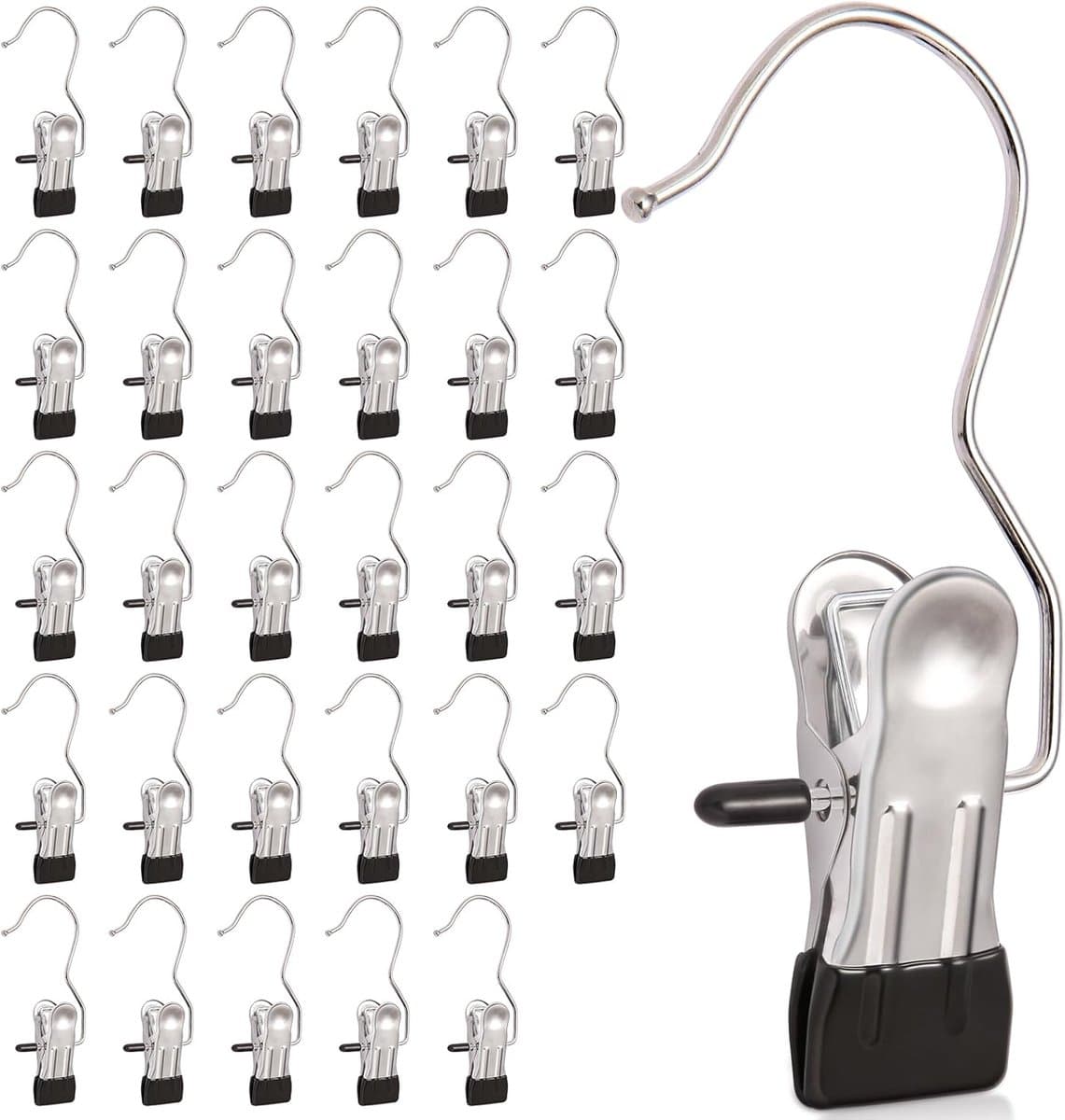 Sterke Hanger Clips 30 Stuks - Multifunctionele Kledingclips en Wasknijpers voor Kast en Wasruimte - Broekclips voor Kleding, Hoeden, Sokken, Handdoeken en Reizen — afbeelding 1