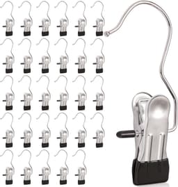 Sterke Hanger Clips 30 Stuks - Multifunctionele Kledingclips en Wasknijpers voor Kast en Wasruimte - Broekclips voor Kleding, Hoeden, Sokken, Handdoeken en Reizen — thumbnail 1