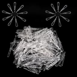 Mini Wasknijpers 300 Stuks - Kunststof - Kleine Wasknijpers - Transparant - U-vormige Krokodillenklemmen - Duurzaam Materiaal — thumbnail 1