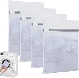 Wasnetten set van 4 stuks, grote waszak met rits voor het beschermen van kleding en voorkomen van vervorming — thumbnail 1