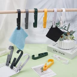 Grote Wasknijpers - Kledingclips Ophangen - Kleding Organiseren - Duurzaam Kunststof Materiaal - 13.4 cm Lang - 6 Kleuren — thumbnail 4