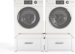 Wasmachine verhoger - Onderstel met lade - Comfortabel Wassen - Gereedschapsloze Montage - 31cm Hoog - Wit — thumbnail 5