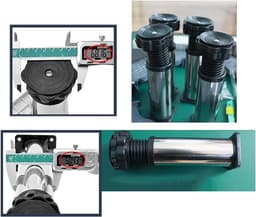 Wasmachine Onderstel - Droger Sokkel - Apparaten Verhoging - Verstelbare Poten - 45-65 cm - Grijs — thumbnail 4