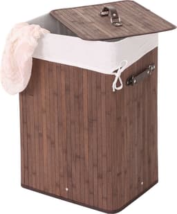 Wasmand MCW-C21, Wasbox Wasbox Wasbox, bamboe 61x43x32cm 70l ~ bruin — thumbnail 3