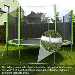 Tentharingen verzinkt 12-delig grondanker tentaccessoires - campingtent camping schommel - trampolineliften - 8 mm x 30 cm — thumbnail 2
