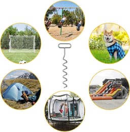Grondankers voor trampoline - set van 4 stuks met verstelbare riem - voor trampoline, schommel, paviljoen — thumbnail 4