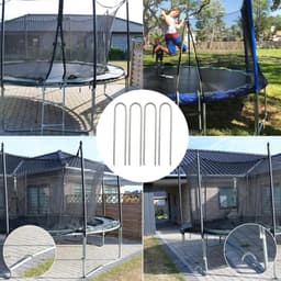 Grondankers trampoline 30 cm (12 inch) - set van 4 - verzinkt staal - U-vormig - voor tenten, trampolines en hekken — thumbnail 4