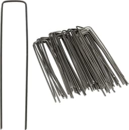 Grondpennen set van 50 stuks - 15 cm lang - Ø 2 mm - staal - gepunte uiteinden - grondanker haring zilver. — thumbnail 1