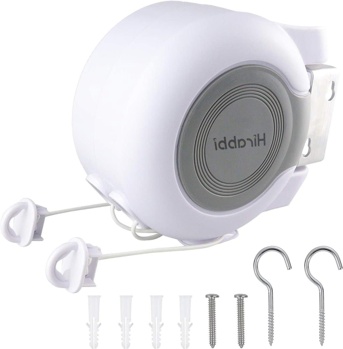 Intrekbare Waslijnen voor Thuis en Outdoor - Dual Heavy Duty Waslijnen - 30M Wit washing line — afbeelding 1