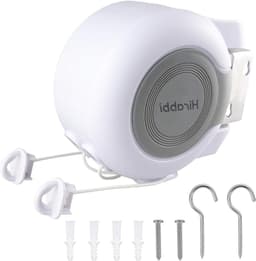 Intrekbare Waslijnen voor Thuis en Outdoor - Dual Heavy Duty Waslijnen - 30M Wit washing line — thumbnail 1