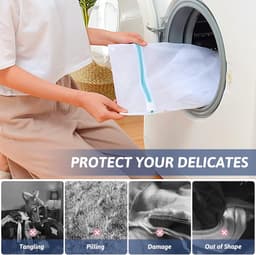 Goodivery ® 10 stuks waszakken, wasnet voor wasmachine, waszak, vuile was, reiskinderen, waszak voor bh, ondergoed, schoenen, babykleding, kussen, knuffels, waszak — thumbnail 4
