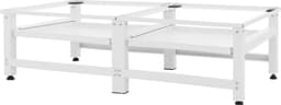 Wasmachine verhoger, Wasmachine Onderstel dubbel 61x53.5x37 cm met uitschuifplank in wit ML design — thumbnail 1