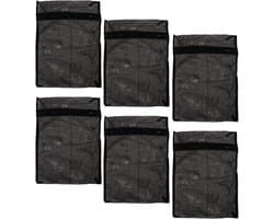 Wasmandjes Set - Kledingzakken - Kleding Wassen - Roestvrije Rits - 38x28 cm - Zwart