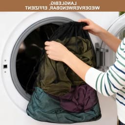 XXL Wasnet 2-pack, 70 x 90 cm, Fijnmazige Waszak met Koord voor Kleding, Dekbedhoezen en Reisgebruik, Inclusief Haakjes — thumbnail 5