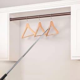 Droogpaal Kleding - Wasstok - Was Ophangen - Gebogen Vorkontwerp - 134cm - Zilver — thumbnail 3