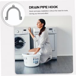 Afvoer Hanger - Slang Beugel - Wasmachine Aansluiten - Gereedschapsloos Monteren - 14 cm - Grijs — thumbnail 4