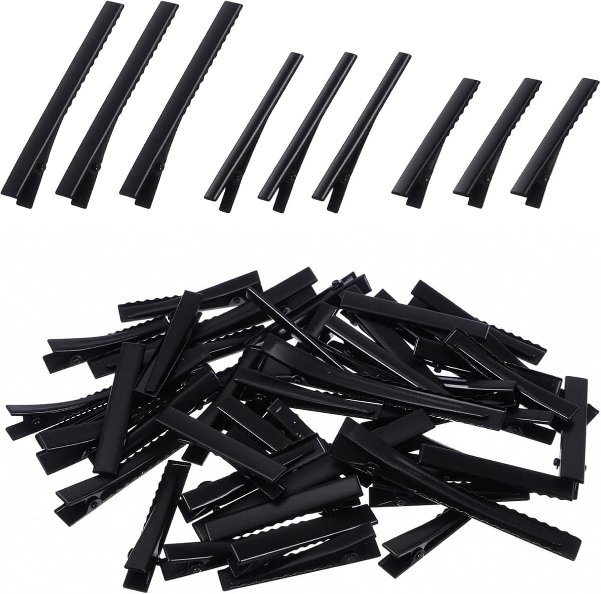 Krokodillenklemmen Set - Haarclips Knutselen - Haar Styling - Klassiek Zwart Design - 45 Stuks - Zwart — afbeelding 1