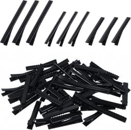 Krokodillenklemmen Set - Haarclips Knutselen - Haar Styling - Klassiek Zwart Design - 45 Stuks - Zwart — thumbnail 1