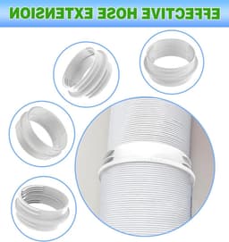 Afvoerslang Adapter - Slang Aansluiting - Airco Onderdeel - 13cm Binnen 15cm Buiten - 19.8 x 14.5 cm - Wit — thumbnail 3