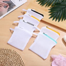 Mini Waszakjes - Mesh Zakken Delicate Waszakken - Kleding Beschermen - Met Ritssluiting - 14.5 x 13 cm - Diverse Kleuren — thumbnail 5