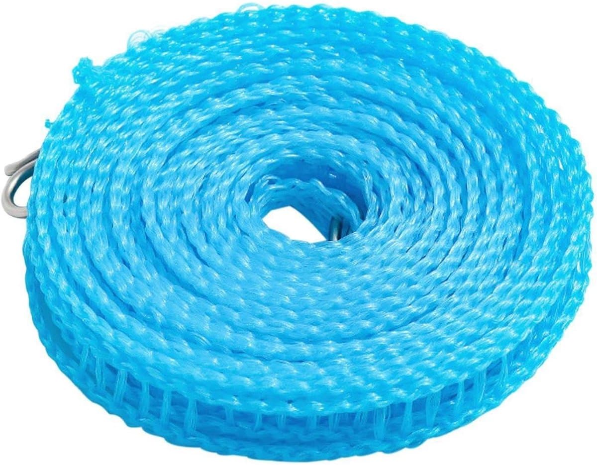 Waslijn - Draagbare lijn - Buiten drogen - Winddicht ontwerp - 1000cm - Blauw — afbeelding 1