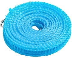 Waslijn - Draagbare lijn - Buiten drogen - Winddicht ontwerp - 1000cm - Blauw