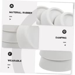 Wasmachine Matten - Vloerbeschermers Stabilisatoren - Apparaten Stabiliseren - Vibratie Dempend - 6.5x6.5x2 cm - Wit — thumbnail 2
