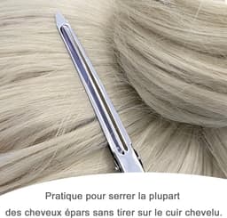 Metalen Haarspelden - Eendenbek Clips - Haar Stylen - Ergonomisch Ontwerp - 9 cm - Zilver — thumbnail 4